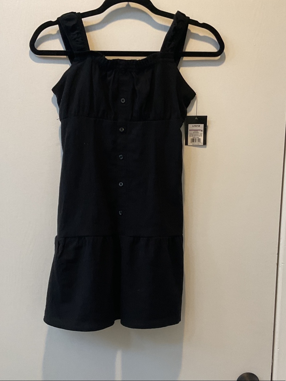 art class Black Casual Button-Front Girls Dress